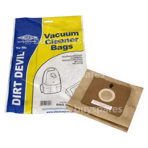 Zertifiziert Quelle DV (35600765) Staubsaugerbeutel (5er-Packung) - BAG263 | BuySpares Germany