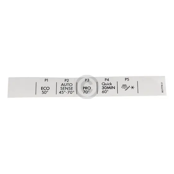 Etikett Programm-Aufkleber Electrolux 140017779012 Zertifiziert