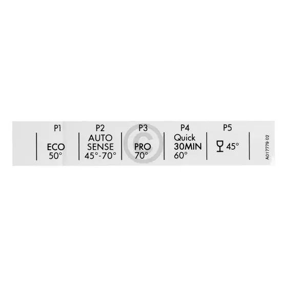 Etikett AEG 140017779020 fr Geschirrspler (KD-14 Bestseller