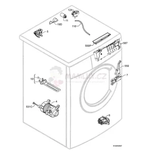 Saisonangebot Ersatzteile Waschmaschine Electrolux EWF 106110W, 20101005: Electronics - c.587