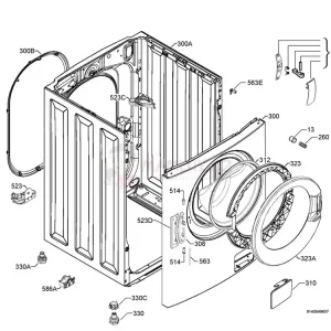 Ersatzteile Waschmaschine Electrolux EWF 106110W, 20101005: Halter,rohr,ablauf - c.523C Angebot